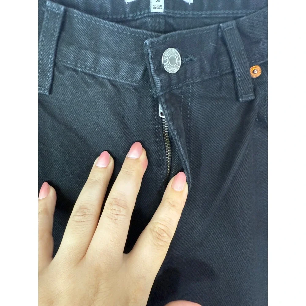 NEW RE/DONE Flare Jeans Women's 28 High Rise Black Denim Stretch Y2K‎ Retro - Picture 11 of 11